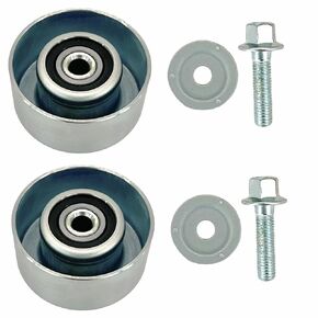 Pully Idler 2 Pack Kit for Toyota Lexus 2008-2017 Drive Belt Tensioner Pulley for Toyota Crown Saloon Venza Reiz FJ Cruiser 0187-GSU45 16620-31031