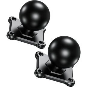 BRCOVAN 2 PCS, 1.5'' Ball Mount Base with Aluminum Alloy 4-Hole AMPS Square Plate & 1.5'' TPU Ball Adapter Compatible with RAM Mounts C Size 1.5 Inch Ball Double Socket Arm