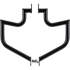 1.5" Fat Crash Bar Engine Guard Highway Bar for Suzuki VL1500 Boulevard C90 2005-2009,VL1500 Intruder LC 1998-2004 (Black)