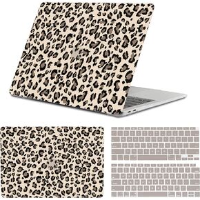 Compatible with MacBook Air 13 inch Case,2020 2019 2018 Release,(A2337 M1 A2179 A1932),with Touch ID and 2 Pack Keyboard Protectors,Laptop Plastic Hard Shell（Black Cow）