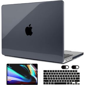MEEgoodo for M4 MacBook Pro 14 inch Case 2024 2023 2021 A3112/A3401/A3185/A2918/A2992/A2779/A2442 M3 M2 M1 Pro/Max,Laptop Shell with Keyboard Cover & Screen Protector&Webcam Cover,Matte Midnight Green