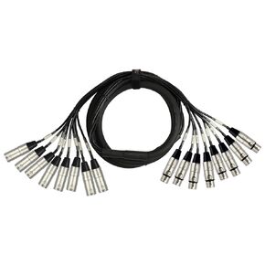 KIRLIN Cable MT-815-3M 3-Meter 8-Channel Multi-Track Snake Cable XLR Male to XLR Female