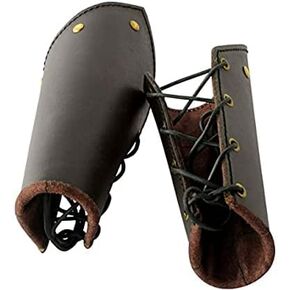 Knights Leather Battle Arm Guard Bracers Medieval Armor Costume