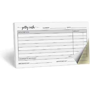321Done 2-Part Carbonless Pocket Size Petty Cash Pad, 50 Sets (3.4x5.5) Carbon, Duplicate Copy Handheld Petty Cash Voucher - Cute Convenient Invoice Book for Small Business - Made in USA