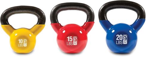 GoFit Ultimate Kettlebell Fit 3 عبوات - 10 رطل، 15 رطل، 20 رطل in Saudi Arabia