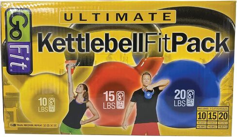 GoFit Ultimate Kettlebell Fit 3 عبوات - 10 رطل، 15 رطل، 20 رطل in Saudi Arabia