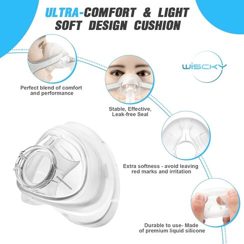 وسادة أنف بديلة لقناع AirFit N20، عبوتان من الختم الموثوق به وتناسب مثالي لوسادة قناع الأنف - مستلزمات استبدال الملحقات (متوسطة) in Kuwait