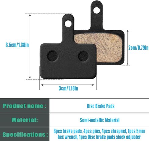 4 أزواج من وسادات فرامل الدراجة متوافقة مع TRP Tektro Shimano Deore Br-M575 M525 M515 T615 T675 M505 M495 M486 M485 M475 M465 M447 M446 M416 M415 M395 M375 M315 M355 C501s US117 in Kuwait