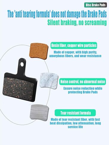 4 أزواج من وسادات فرامل الدراجة متوافقة مع TRP Tektro Shimano Deore Br-M575 M525 M515 T615 T675 M505 M495 M486 M485 M475 M465 M447 M446 M416 M415 M395 M375 M315 M355 C501s US117 in Kuwait