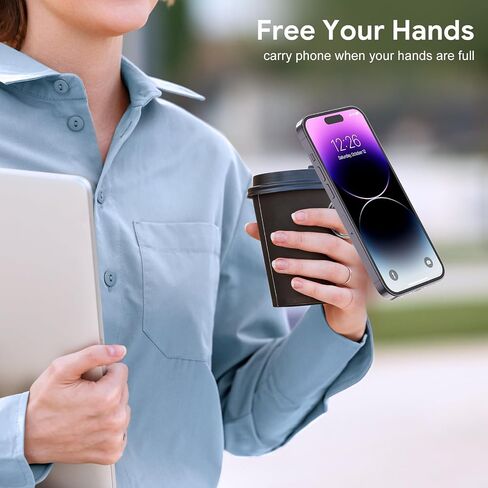حامل حلقي للهاتف الخلوي من OMOTON لـ MagSafe - حامل حامل حلقي للهاتف قابل للتعديل مغناطيسي يدور 360 درجة، مسند بمقبض الإصبع متوافق مع iPhone 14 و13 12 وPro Max والهواتف الذكية وملحقات MagSafe in Saudi Arabia