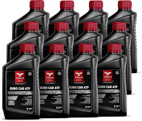 Triax Euro Car ATF Synthetic, Low Vis, for European 6,7,8, and 9 Speed Automatic Transmissions, Compatible with BMW, Audi, Porsche, Land Rover, Mercedes Benz (1 Quart) in Saudi Arabia