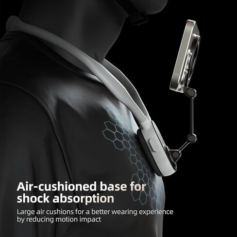 REYGEAK Magnetic POV/Vlog Phone Neck Mount Holder for iPhone 15/14/13/12 Pro Mini/Plus/Pro/Pro Max,Hand Free Slicone Around Chest Stand Video Recording with Magnetizer Ring for Mobile Phone Accessory in Saudi Arabia