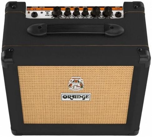 Orange Crush20 Black 20 Watt Guitar Amplifier Combo Bundle w/Pig Hog PCH10BK Black Woven Instrument Cable, 12X Guitar Picks, Power Cable and Liquid Audio Polishing Cloth in Saudi Arabia