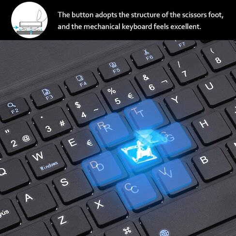 Ultra-Slim Bluetooth Keyboard Portable Mini Wireless Keyboard Rechargeable for Apple iPad iPhone Samsung Tablet Phone Smartphone iOS Android Windows (10 inch Pink) in Saudi Arabia
