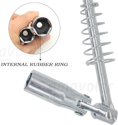 Spark Plug Socket Wrench 16mm 5/8 Inch (T-Handle), Alloy Steel 360-Degree Rotation, Engine Spark plug tool. (16mm-5/8in) in Kuwait
