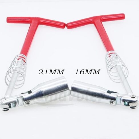 Spark Plug Socket Wrench 16mm 5/8 Inch (T-Handle), Alloy Steel 360-Degree Rotation, Engine Spark plug tool. (16mm-5/8in) in Kuwait