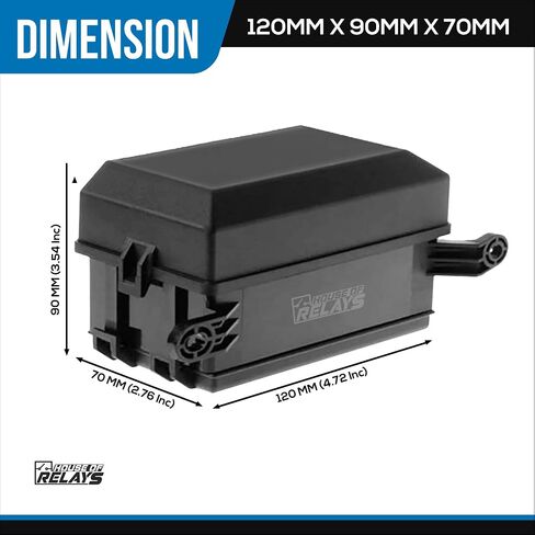 House of Relays Universal 12V Fuse & Relay Box Block [6 Relays Holder] [6 ATC/ATO Fuse Holder] 6 Way 12 Volt Waterproof Auto Fuse Relay Box for Automotive Car Truck Marine Boat Light Equipment in Saudi Arabia