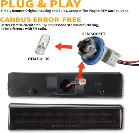 Led Front Side Marker Lights for 1980-1986 Ford Bronco & 1980-1986 Ford F150 F250 F350 Pickup Truck SUV Bumper Lamps Smoked Len, 2PCS in Kuwait