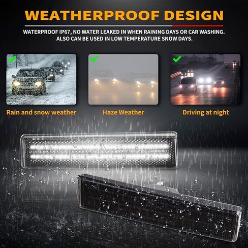 Led Front Side Marker Lights for 1980-1986 Ford Bronco & 1980-1986 Ford F150 F250 F350 Pickup Truck SUV Bumper Lamps Smoked Len, 2PCS in Kuwait