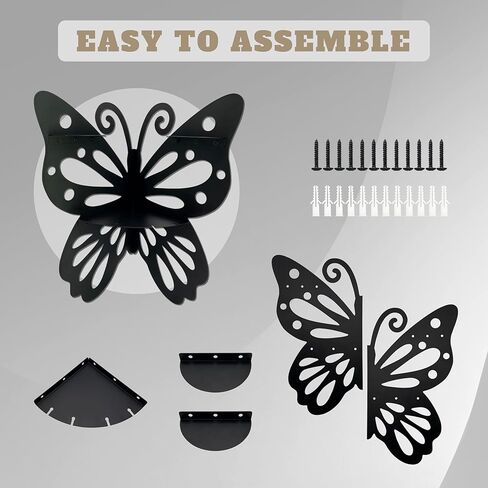 Butterfly Corner Shelf Metal Corner Shelf Boho Butterfly Corner Shelf for Bedroom Bathroom Kitchen or Living Room Good Corner Decoration in Saudi Arabia