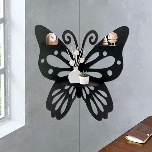 Butterfly Corner Shelf Metal Corner Shelf Boho Butterfly Corner Shelf for Bedroom Bathroom Kitchen or Living Room Good Corner Decoration in Saudi Arabia