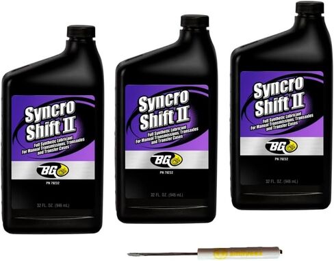 قائمة Smilyeez لـ BG Syncro Shift II PN 792 مع مفك براغي جيب (3 زجاجات) زيت تشحيم تروس صناعي - سائل لناقل الحركة اليدوي والمحور العابر in Saudi Arabia