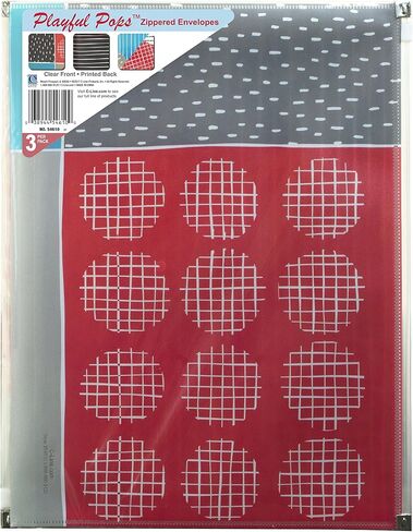 محفظة C-Line Zip 'N Go الموسعة مع جيب خارجي، حجم الحروف، سعة 200 ورقة، شفافة، 3 في كل عبوة (48117) in Saudi Arabia