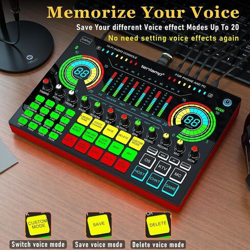 حزمة معدات البودكاست، واجهة صوتية مع خلاط DJ، استوديو إنتاج الكل في واحد مع لوحة صوت وميكروفون مكثف XLR 48 فولت، للهاتف والكمبيوتر الشخصي وتسجيل البث المباشر على YouTube in Saudi Arabia