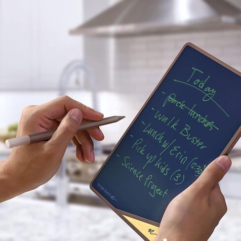 Boogie Board VersaBoard Authentic Reusable Home & Office Organization Notepad with 8.5" LCD Writing Tablet, VersaPencil Stylus, Instant Erase & Built-in Magnet & Portrait/Landscape Kickstand (Gray) in Kuwait