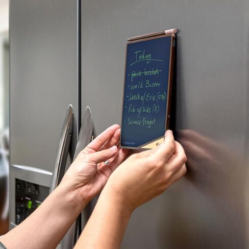 Boogie Board VersaBoard Authentic Reusable Home & Office Organization Notepad with 8.5" LCD Writing Tablet, VersaPencil Stylus, Instant Erase & Built-in Magnet & Portrait/Landscape Kickstand (Gray) in Kuwait