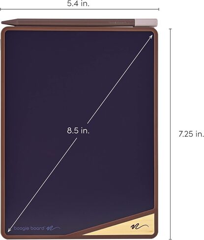 Boogie Board VersaBoard Authentic Reusable Home & Office Organization Notepad with 8.5" LCD Writing Tablet, VersaPencil Stylus, Instant Erase & Built-in Magnet & Portrait/Landscape Kickstand (Gray) in Kuwait