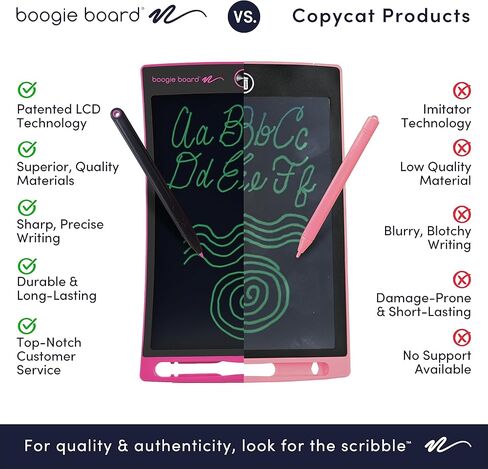 Boogie Board VersaBoard Authentic Reusable Home & Office Organization Notepad with 8.5" LCD Writing Tablet, VersaPencil Stylus, Instant Erase & Built-in Magnet & Portrait/Landscape Kickstand (Gray) in Kuwait