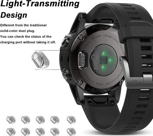 Miimall متوافق مع حماية منفذ شاحن Garmin Fenix ​​7، قابس غطاء منفذ مضاد للغبار من مادة TPU لـ Garmin Fenix ​​7/7X/7S/6، Garmin Instinct 2/2S، Garmin Epix 2، مقابس لملحقات Garmin in Saudi Arabia