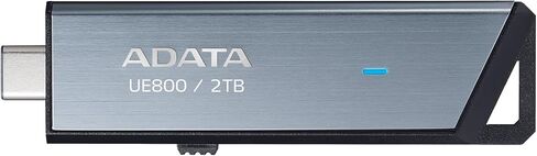 ADATA Elite UE800 2 تيرابايت USB Type-C USB 3.2 Gen2 محرك أقراص فلاش SSD محمول يصل إلى 1000 ميجابايت/ثانية للقراءة/الكتابة (AELI-UE800-2T-CSG)، متوافق مع iPhone 15 Pro Series/Android/Playstation 5 in Kuwait