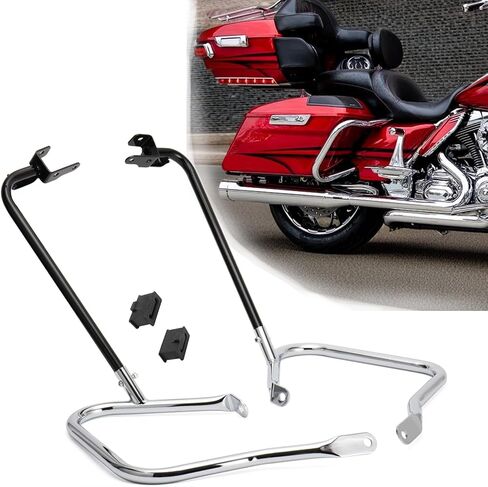 Chrome Rear Saddlebag Guards complete Kit for 2014-Later Harley Touring Street Road Glide Electra Glide Road King in Saudi Arabia