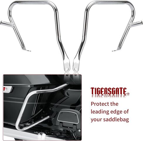 Chrome Rear Saddlebag Guards complete Kit for 2014-Later Harley Touring Street Road Glide Electra Glide Road King in Saudi Arabia
