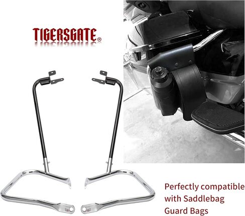 Chrome Rear Saddlebag Guards complete Kit for 2014-Later Harley Touring Street Road Glide Electra Glide Road King in Saudi Arabia