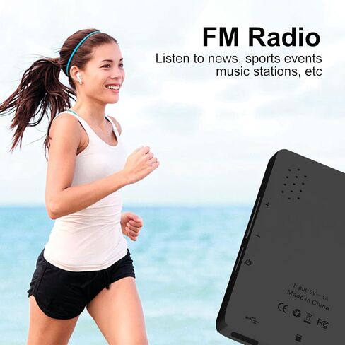 MP3 Player with Bluetooth 5.2, NETVIP 32GB Digital Music Player with 2.4'' Touch Screen, Mini Design, HiFi Lossless Sound, Built-in HD Speaker,FM Radio&Voice Recorder for Sports- Support up to 128GB in Saudi Arabia
