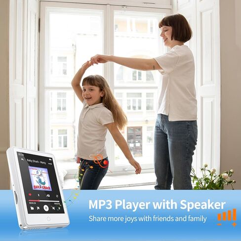 مشغل MP3 RUIZU بسعة 32 جيجابايت مع بلوتوث 5.3، وشاشة تعمل باللمس 2.8 بوصة - مشغل موسيقى محمول مع مكبر صوت، ومسجل صوت، وراديو FM، وتكرار A-B، وتشغيل خلط الصوت والفيديو، والكتاب الإلكتروني، ودعم ما يصل إلى 128 جيجابايت in Kuwait