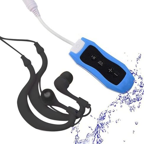 راديو FM محمول للغوص مشغل موسيقى MP3 IPX8 مقاوم للماء وقابل لإعادة الشحن USB2.0 مع سماعة رأس مقاومة للماء مناسبة للسباحة والجري (برتقالي) in Saudi Arabia