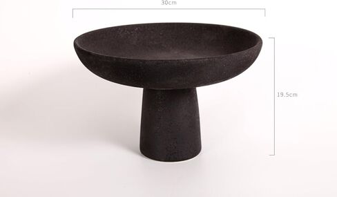 Black Ceramic Pedestal Bowl Medium in Kuwait