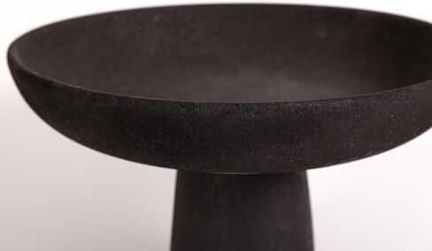Black Ceramic Pedestal Bowl Medium in Kuwait