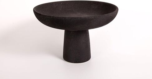 Black Ceramic Pedestal Bowl Medium in Kuwait