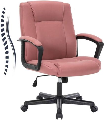 Ergonomic Office Chair, Pink Desk Chairs,Relieves Fatigue for Long Time Use, Tech Fabric, Soft, Comfortable and Breathable Office Chairs(Pink) in Saudi Arabia