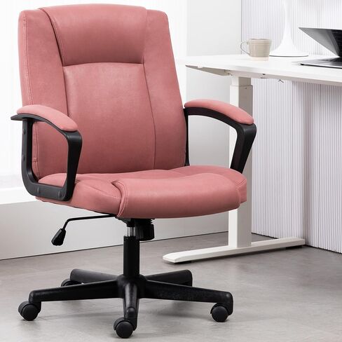 Ergonomic Office Chair, Pink Desk Chairs,Relieves Fatigue for Long Time Use, Tech Fabric, Soft, Comfortable and Breathable Office Chairs(Pink) in Saudi Arabia