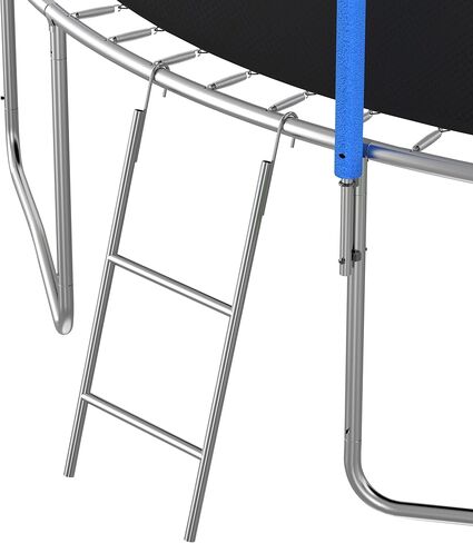 ترامبولين بطول 12 قدمًا مع منزلق وأراجيح وحلقة كرة السلة، وغطاء أمان وسلم، ترامبولين للأطفال في الهواء الطلق مع شبكة، وترامبولين ترفيهية كبيرة للفناء الخلفي - موافقة ASTM in Kuwait