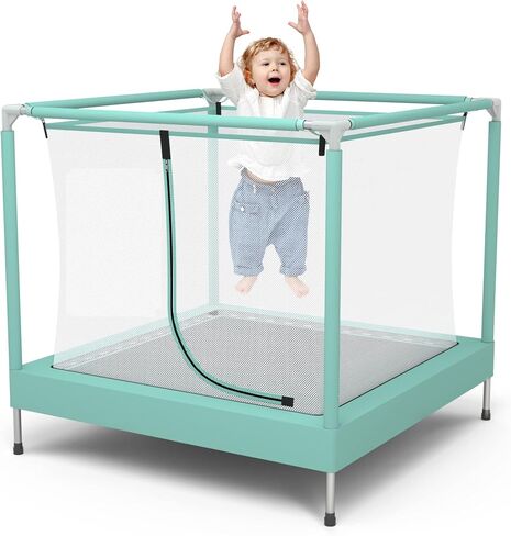 EL&IT·Wings Trampoline for Kids-6.5FT/4.5FT Indoor/Outdoor Toddler/Kids Trampoline with Net, Safety Small/Baby Trampoline with Enclosure-Birthday Gift for Children Age 1-8 in Saudi Arabia