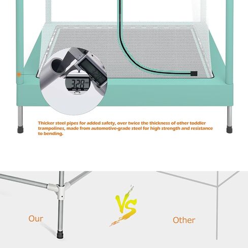 EL&IT·Wings Trampoline for Kids-6.5FT/4.5FT Indoor/Outdoor Toddler/Kids Trampoline with Net, Safety Small/Baby Trampoline with Enclosure-Birthday Gift for Children Age 1-8 in Saudi Arabia