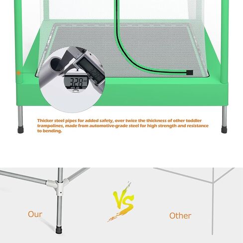 EL&IT·Wings Trampoline for Kids-6.5FT/4.5FT Indoor/Outdoor Toddler/Kids Trampoline with Net, Safety Small/Baby Trampoline with Enclosure-Birthday Gift for Children Age 1-8 in Saudi Arabia