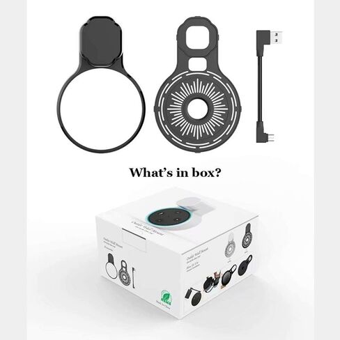 حامل تثبيت على الحائط من Outlet Echo Dot لمكبر الصوت المنزلي (الجيل الثاني)، حامل حامل حامل للمساعدين الصوتيين المنزليين، ملحقات موفرة للمساحة بدون أسلاك أو براغي فوضوية - عبوة واحدة سوداء in Kuwait